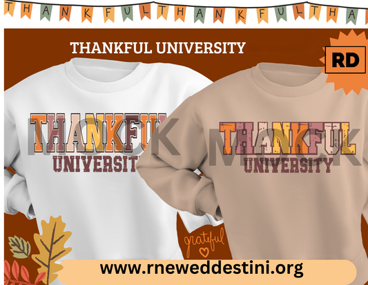 Thankful University t-shirt