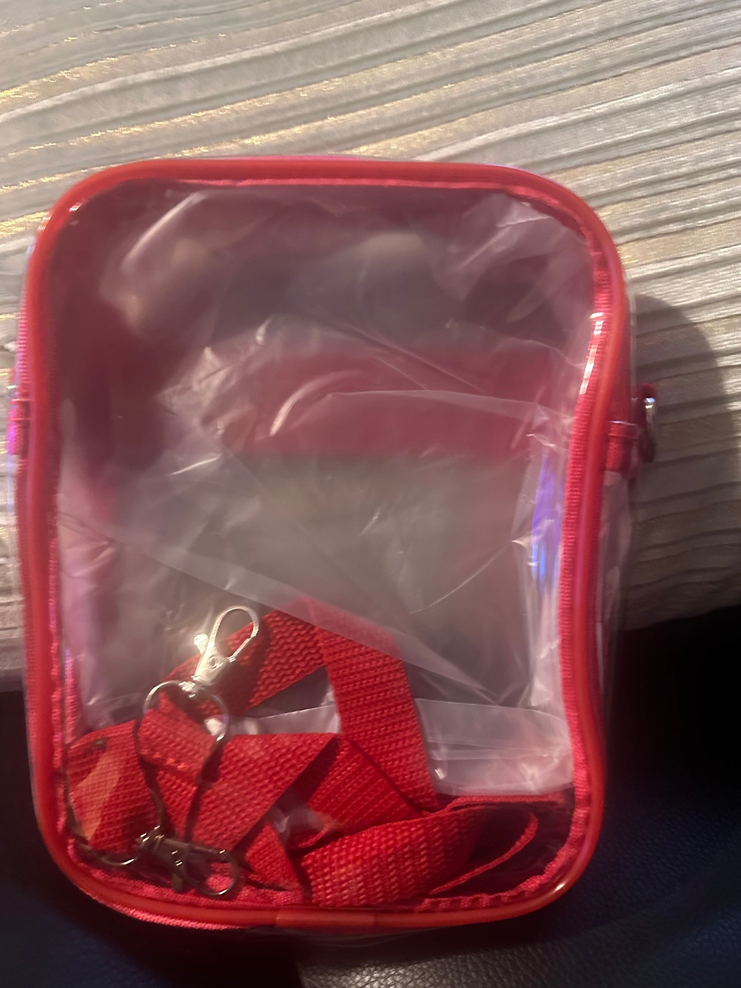 Clear vertical customizable purse