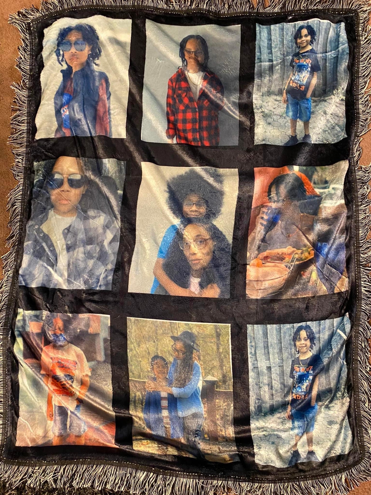 9 panel throw blanket